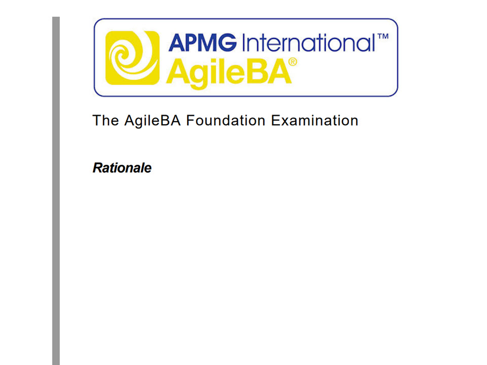 AgileBA-Foundation題庫分享